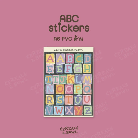 ABC stickers - A6 size