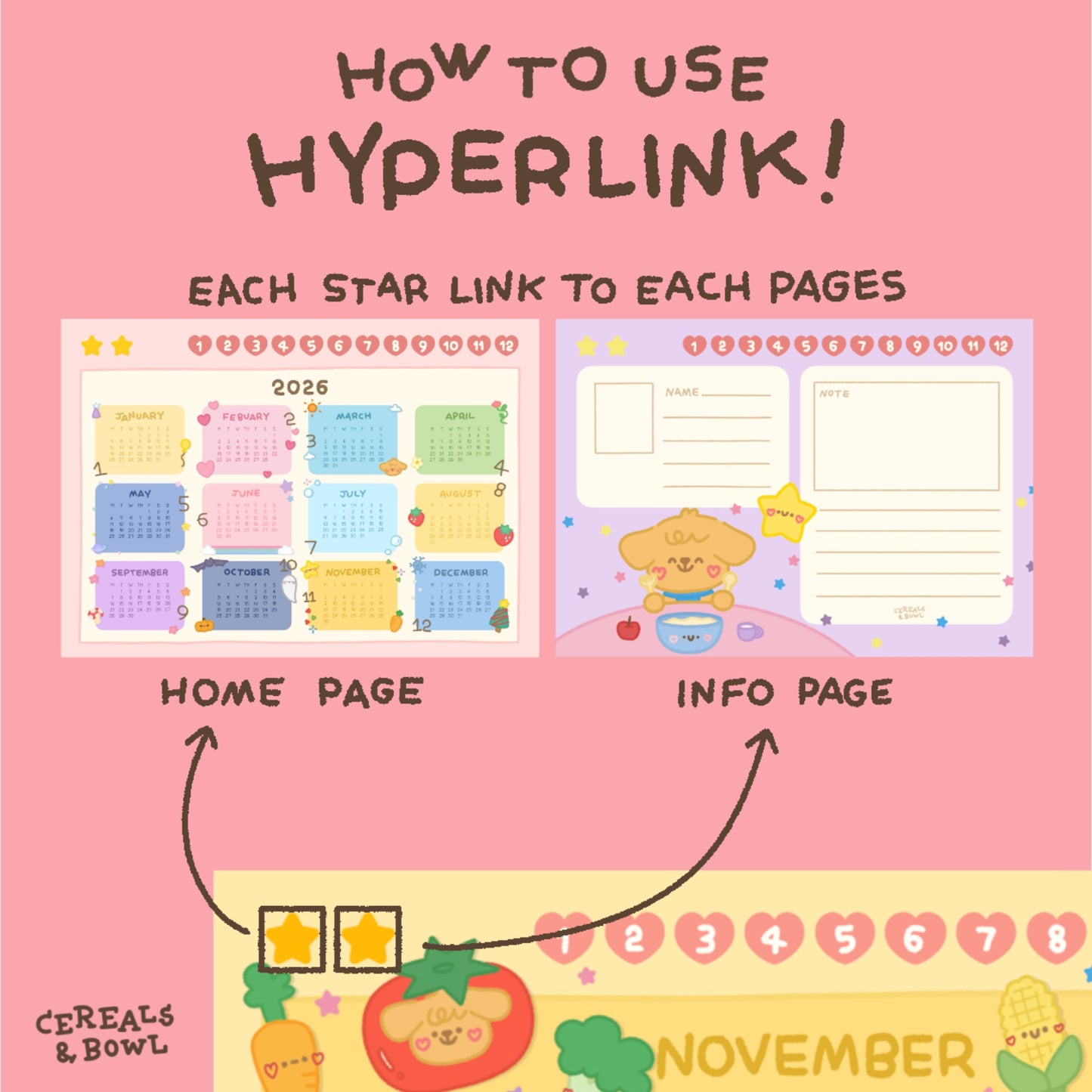 Pocket & Twinkie 2026 Calendar (with Hyperlink)