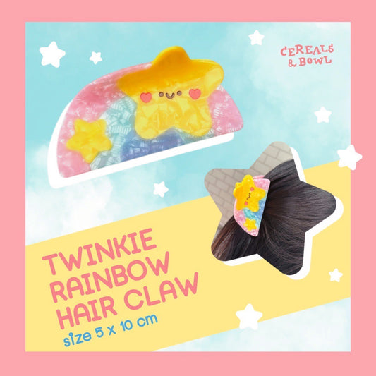 Twinkie & Rainbow Hair Claw