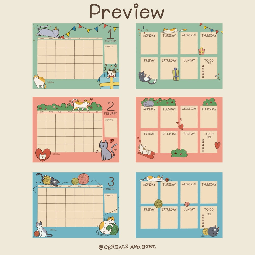 Meow digital set (Digital files)