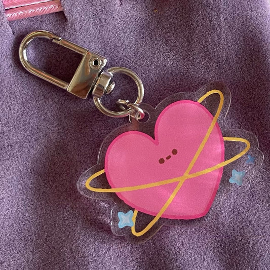 Keychain - Heart Planet