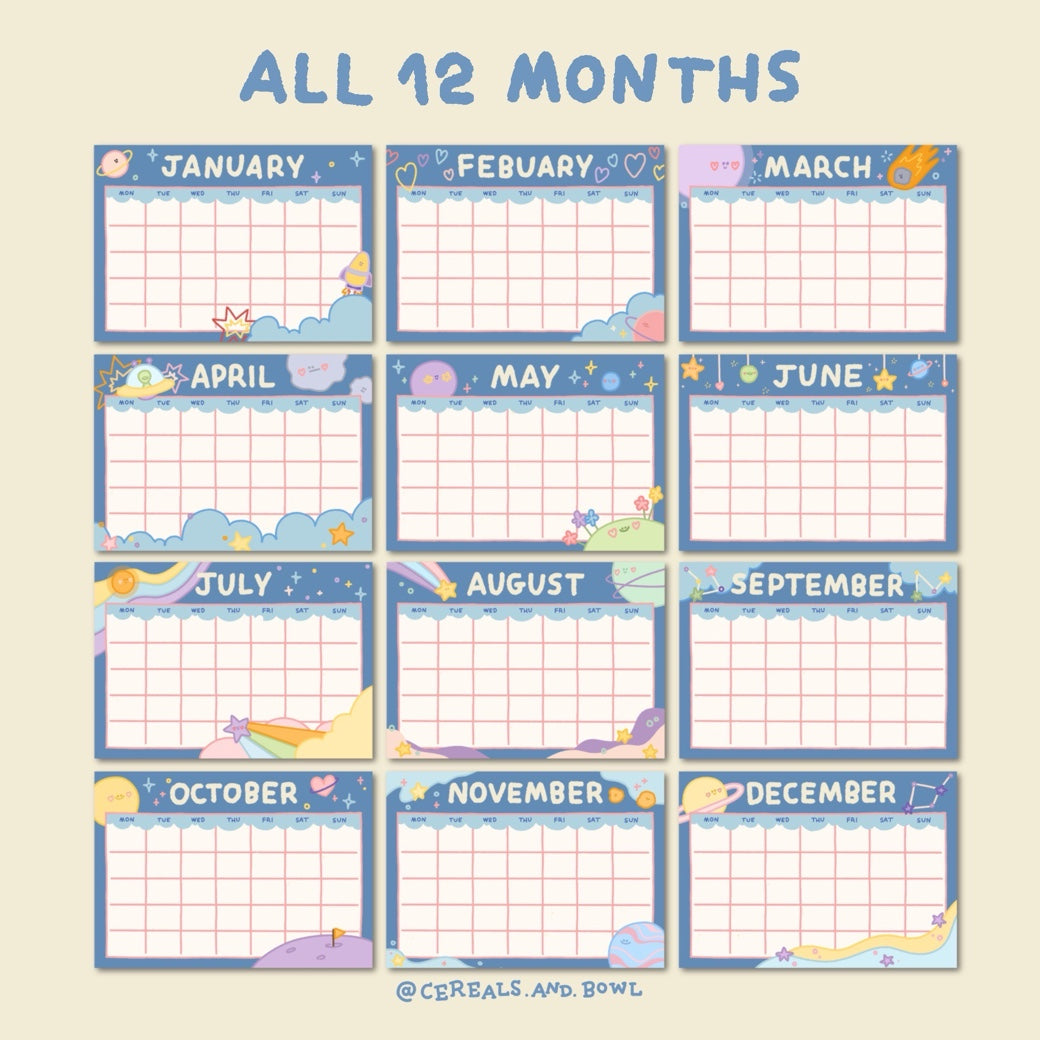 Space calendar (undated) (Digital files)