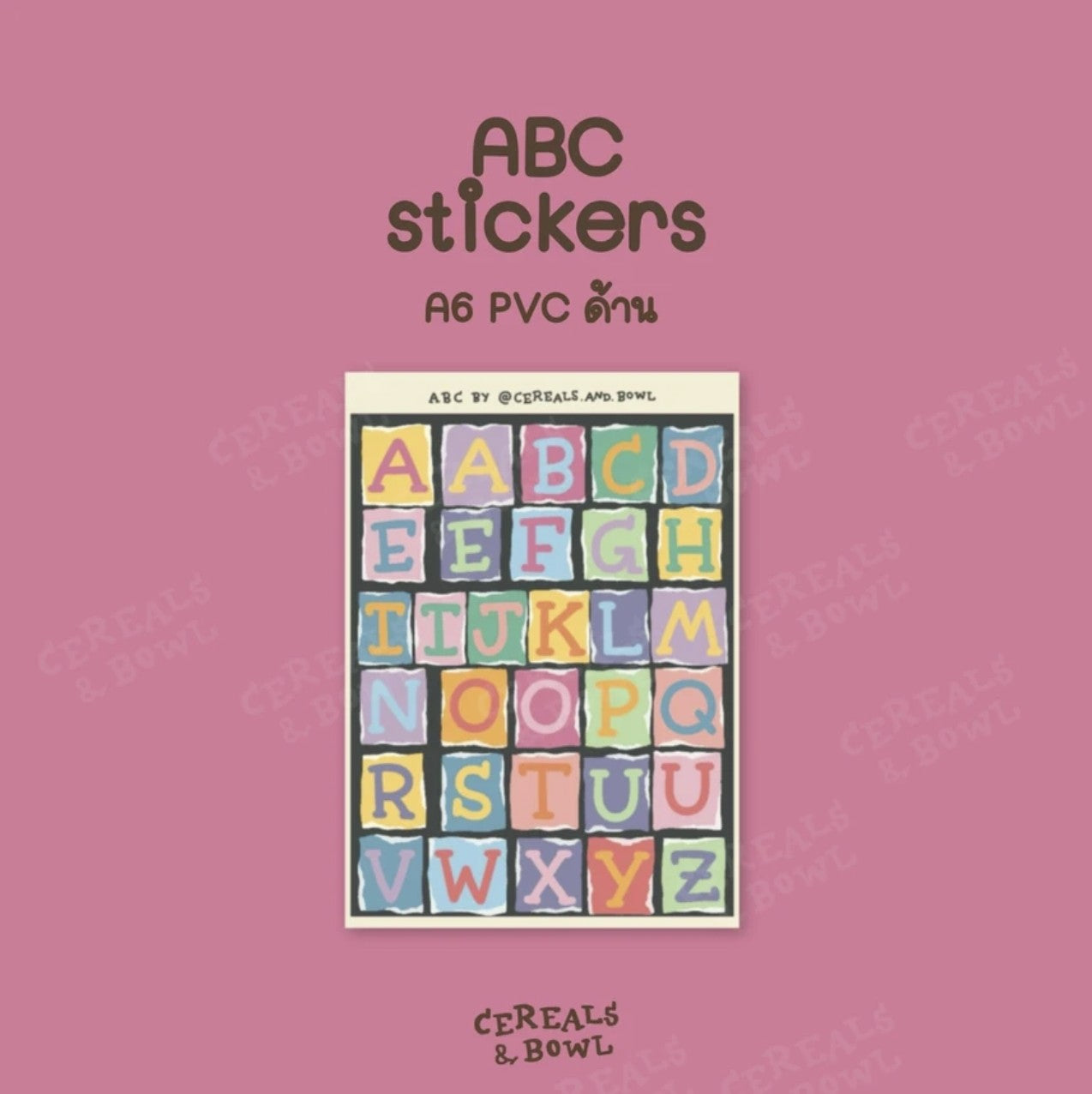 ABC stickers - A6 size