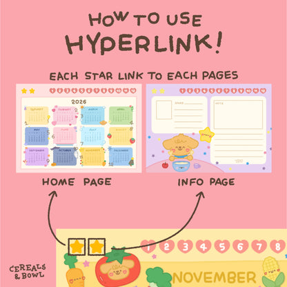Pocket & Twinkie 2026 Calendar (with Hyperlink)