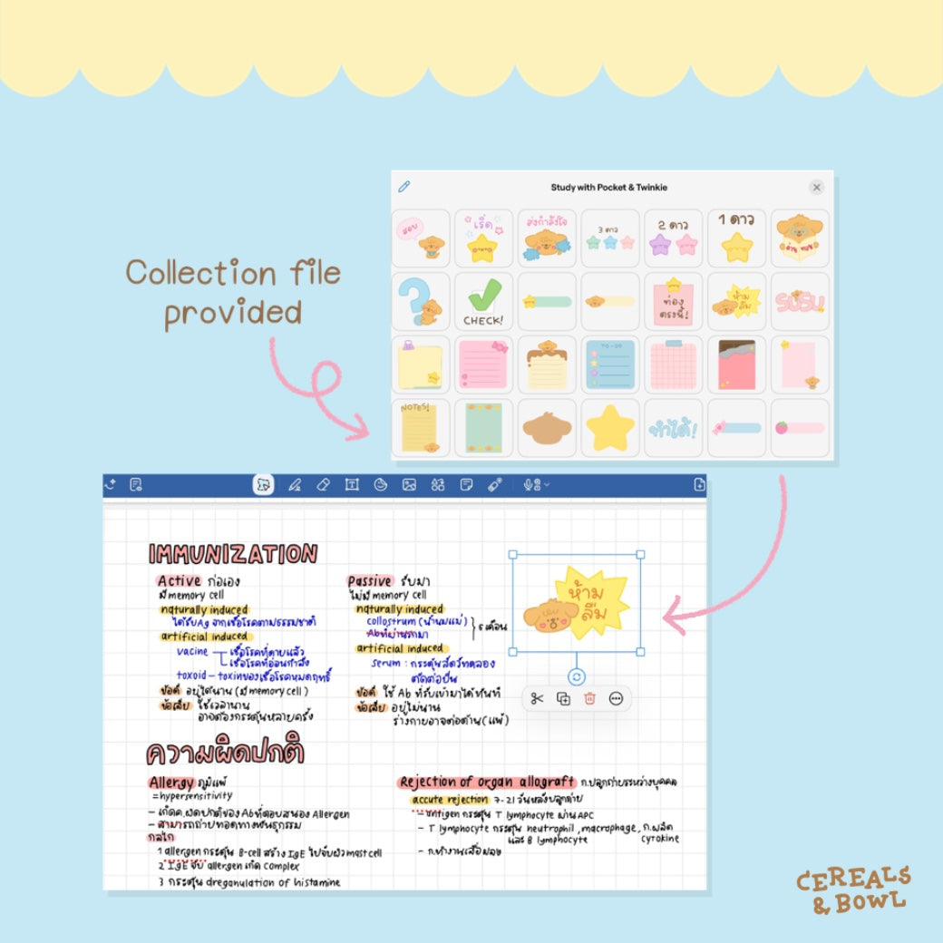 Study with Pocket & Twinkie (Stickers)