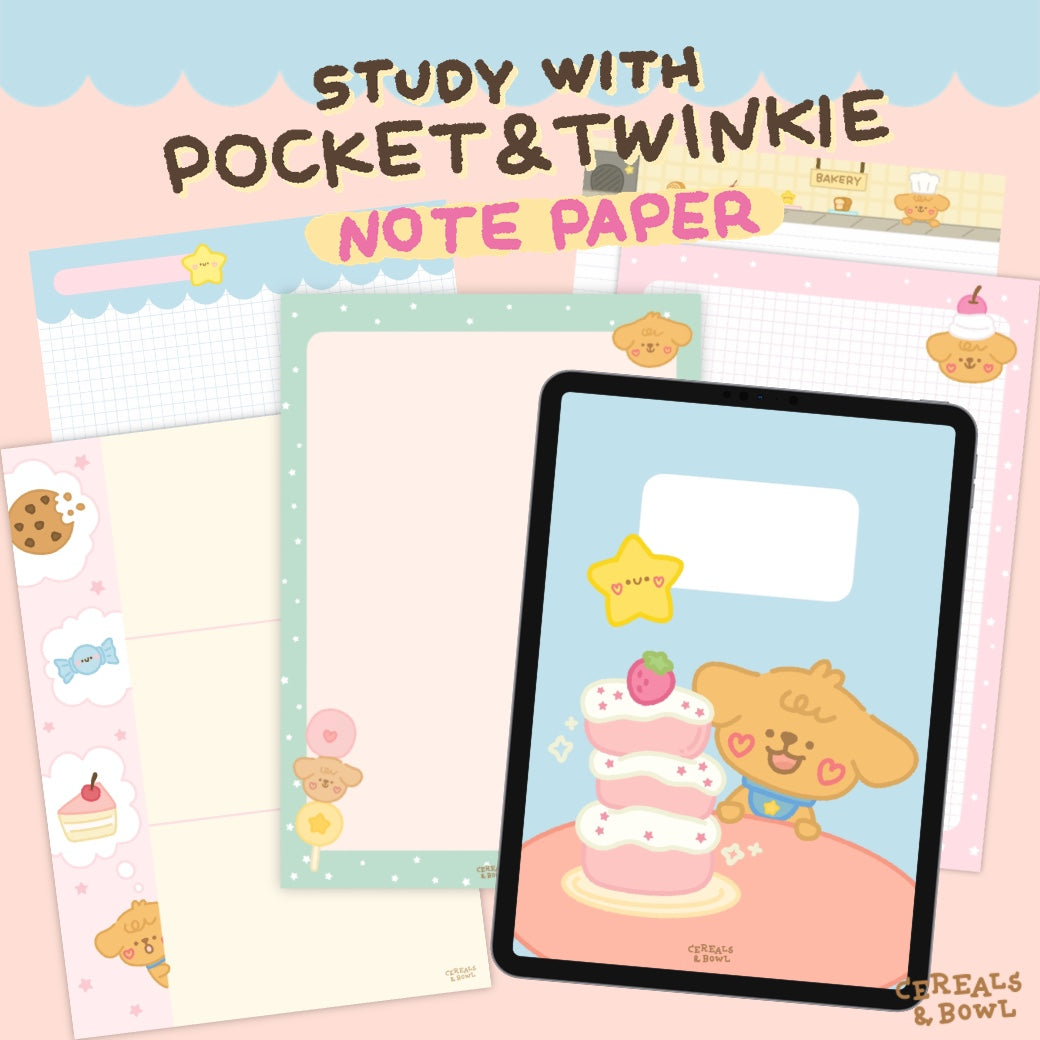 Study with Pocket & Twinkie (Notepapers)