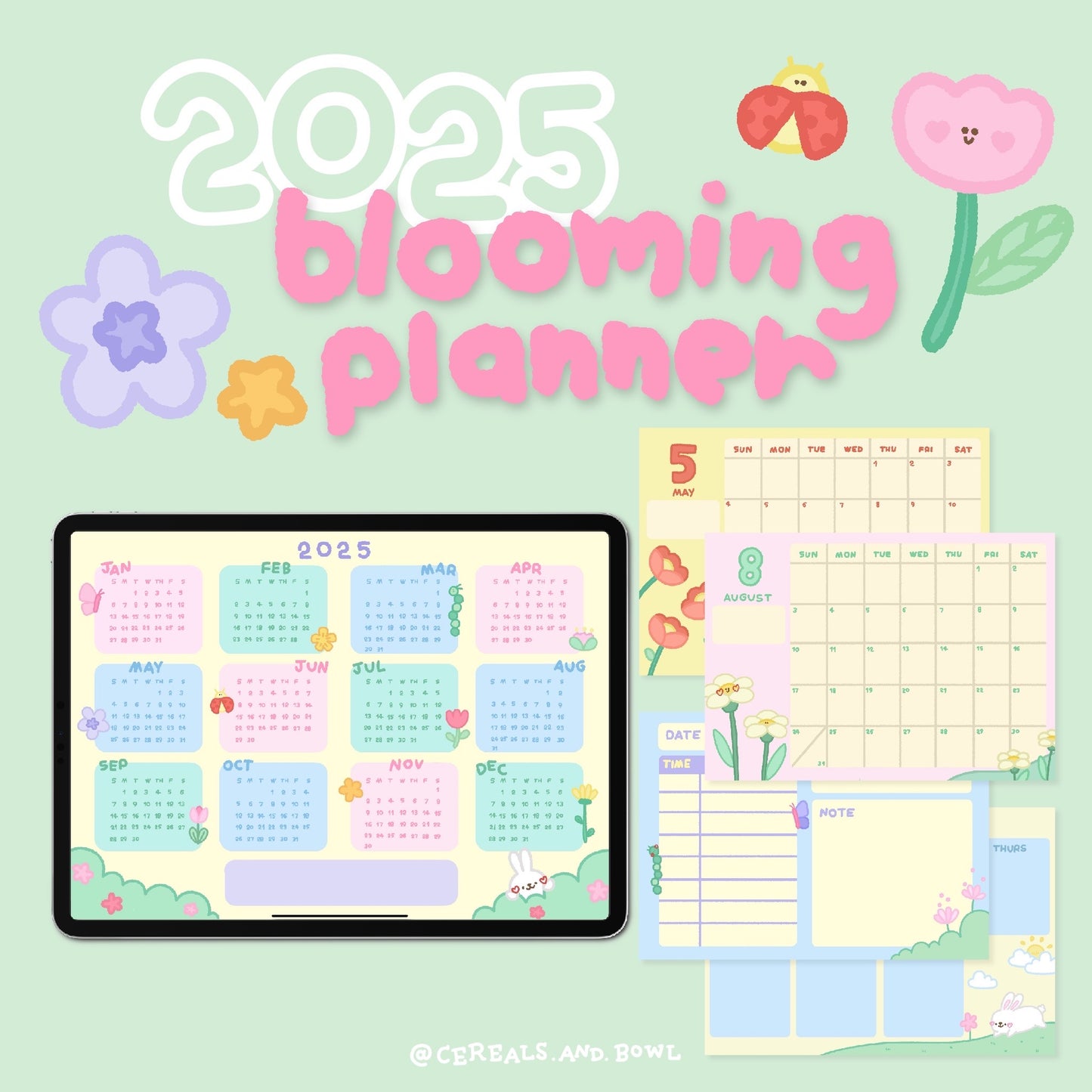 2025 blooming planner (Digital files)
