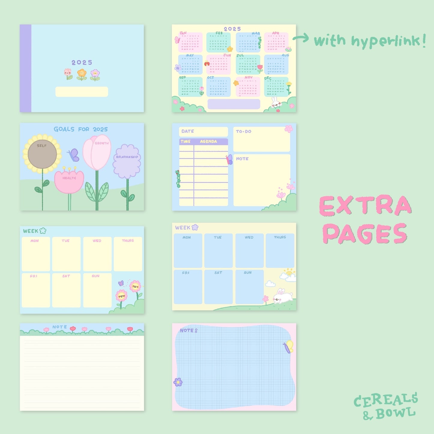 2025 blooming planner (Digital files)