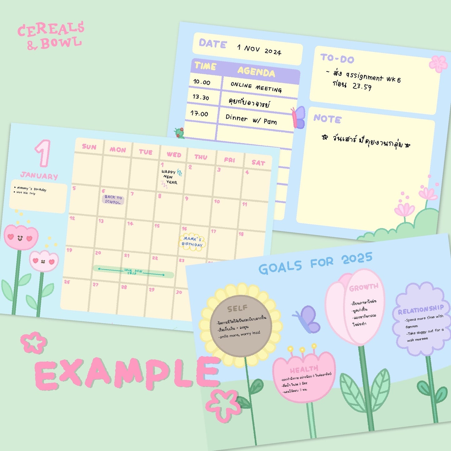 2025 blooming planner (Digital files)