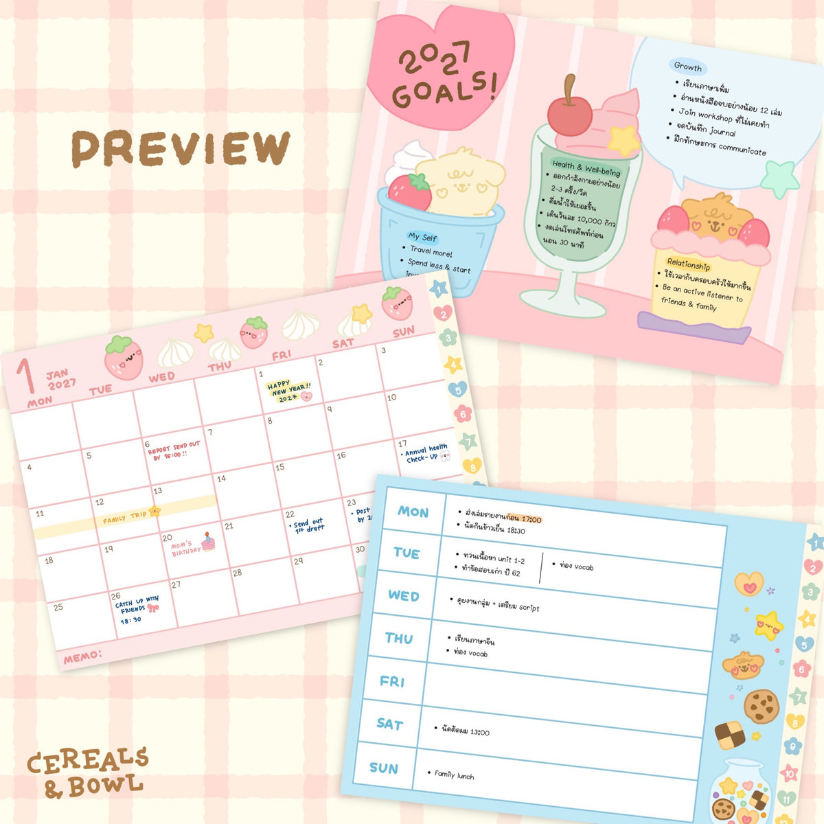 2027 Pocket’s Sweet Time Planner (with Hyperlink)