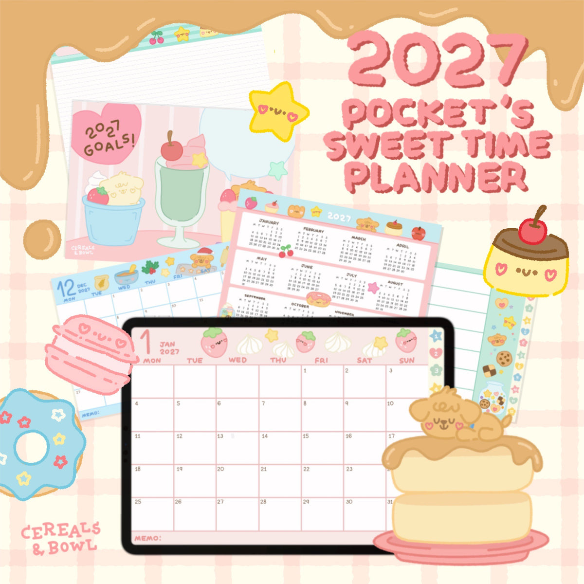 2027 Pocket’s Sweet Time Planner (with Hyperlink)