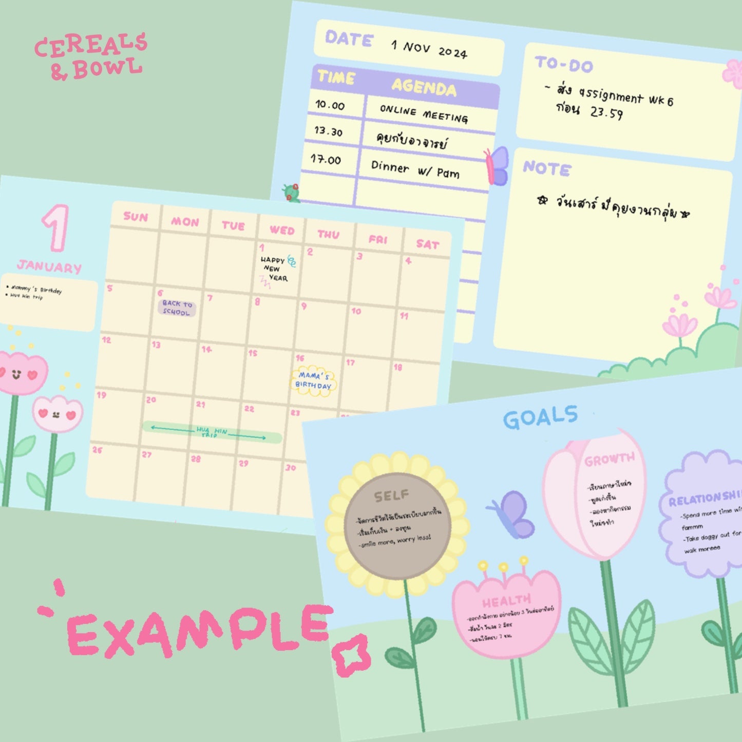 Blooming planner (undated) (Digital files)