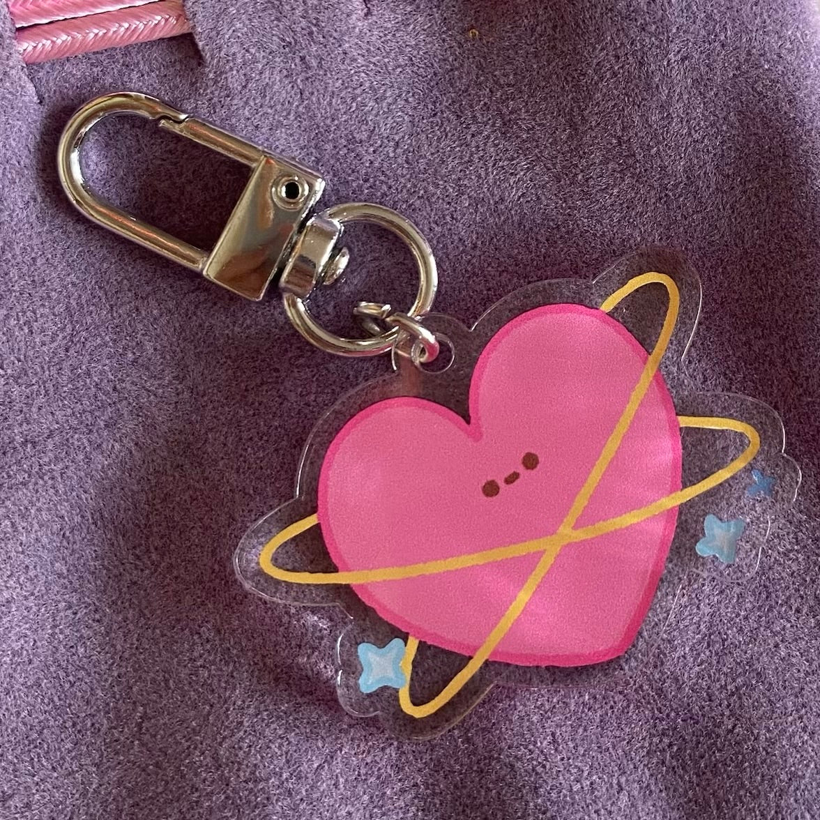 Keychain - Heart Planet