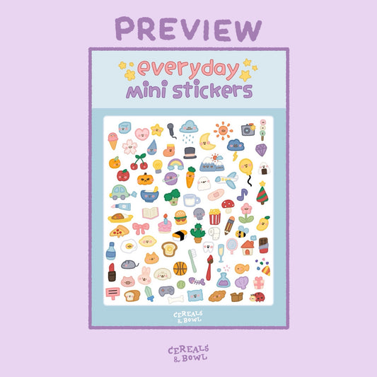 everyday mini stickers (Digital files)