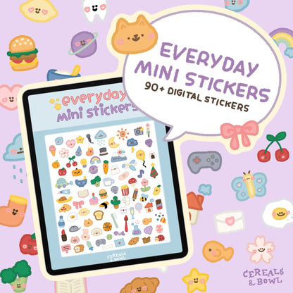 everyday mini stickers (Digital files)