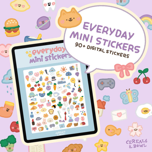 everyday mini stickers (Digital files)