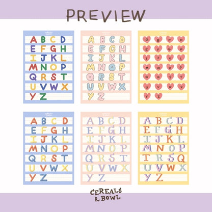 alphabet stickers (Digital files)