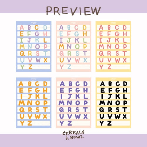 alphabet stickers (Digital files)
