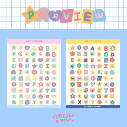 alphabet png stickers (Digital files)