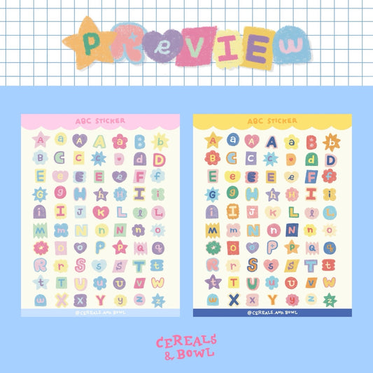 alphabet png stickers (Digital files)