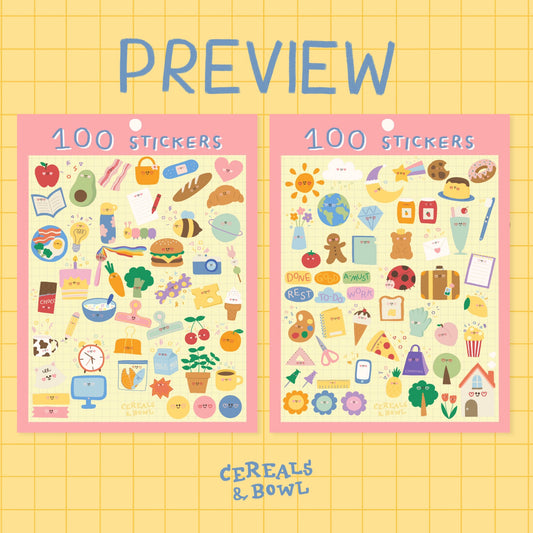 100 Stickers (Digital files)